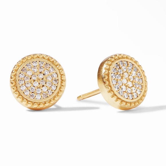 NWT RARE Authentic Luxury Minimalist Julie Vos pavé CZ Earring And Necklace Set - Picture 3 of 17